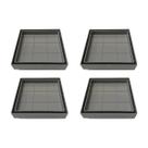 Kit 4 Ralo Oculto Invisível Porcelanato 10x10cm Sifonado Antiodor Cinza
