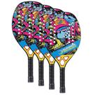 kit 4 Raquetes de Beach Tennis em Carbono 12K Street Monster