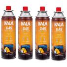 Kit 4 Refil Cartucho Gás Butano/Propano p/ Maçarico Fogareiro 227G Kala