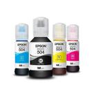 Kit 4 Refil de Tinta 504. 01 Black, 01 Cyan, 01 Magenta, 01 Yellow . Para uso em impressoras L4150 L4160 L4260 L6161 L6171 L6191 L6270