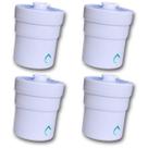 Kit 4 Refil Filtro Purific Compatível Purificador Rosca Encaixe Branco Camadas Vida Alcalinum Troca Fácil Puricell