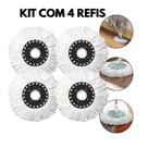 Kit 4 Refil para Mop Giratório 360 Esfregão Microfibra Universal 16cm Diâmetro Macio Absorvente Econômico e Sustentável Kit 4 Refil para Mop Giratório 360 Esfregão Microfibra Universal 16cm Diâmetro Macio Absorvente Econômico e Sustentável