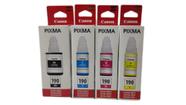 Kit 4 refil tinta original Canon GI190 G1100 G2100 G3100 G4100