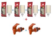 KIT 4 Refil Vela Para Filtro Barro São João + 2 Torneiras