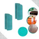 Kit 4 Refis de Microfibra Verde para Mop Spray Multiuso Alta Absorção e Durabilidade Lava Enxágua e Seca Não Risca o Pis