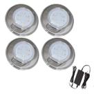 Kit 4 Refletor Hiper Led 9W Branco Inox 316 E Fonte