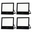 Kit 4 Refletor Holofote de LED Slim 150W 3000K Preto Bivolt Blumenau Iluminação