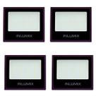Kit 4 Refletor Inlumix Led TR Slim 100W 6500K Preto Bivolt