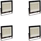 Kit 4 Refletor Led Ip65 Bivolt 150w 6500k Preto Volter Kit 4 Refletor Led Ip65 Bivolt 150w 6500k Preto Volter