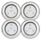 Kit 4 Refletores Led 9w RGB Inox S para Iluminação Piscina