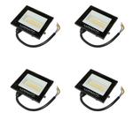 Kit 4 Refletores led IP65 50W 3000k quente LUMANTI