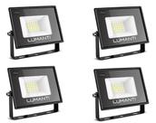 Kit 4 Refletores LED retangular IP65 30W 5500k LUMANTI