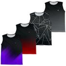 Kit 4 Regata Masculina Academia Dry Fitness Camiseta Cavada Estampada Bike Corrida Musculacao