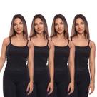 Kit 4 Regatas de Alcinha Canelada Feminina Lisa Blusa Blusinha Básica Treino Academia Kit 4 Regatas de Alcinha Canelada Feminina Lisa Blusa Blusinha Básica Treino Academia
