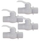 Kit 4 Registro Esfera Engate Rosca Externa PVC 1/2'' Estrela