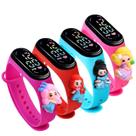 Kit 4 Relógios Infantil Digital Led Touch Infantil Princesas Mundo Encantado Menina
