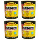 Kit 4 Removedor De Tinta Verniz Textura Pastoso Allchem 900g