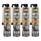 Kit 4 reparador de pneu furo instantâneo 400ml carro bike moto mundial prime