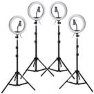 Kit 4 Ring Light Anel De Luz Led 10" 26cm Tripé Grande 2,1m