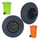 kit 4 Roda De Lixeira Contentor 100kg Por Roda 8 polegada lixeira até 240 Litros