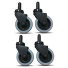 Kit 4 roda rodizio completo para carrinhos bralimpia rd3pro