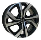 Kit 4 Rodas 17x6 4x108 Cactus Preta Diamantada Krmai S14