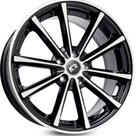 Kit 4 Rodas 17X7 4X108 Eclipse Preta Diamantada Krmai K63