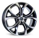 Kit 4 Rodas 18x7 5x114 Honda Civic Preta Diamantada Krmai R29