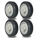 Kit 4 Rodas 412 BP SM de 4” Borracha PVC 100mm 65kg Cada Eixo 5/16” Schioppa Kit 4 Rodas 412 BP SM de 4” Borracha PVC 100mm 65kg Cada Eixo 5/16” Schioppa