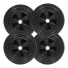 Kit 4 Rodas 8” para Container de Lixo Plástico Reforçadas, Impermeáveis e Leves