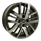 Kit 4 Rodas Aro 15 Fiat Strada 4X98 Grafite Diamant Krmai S27
