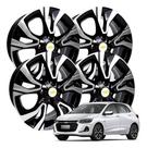 kit 4 Rodas aro 15 ONIX 2025 Preta diamantada
