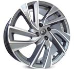 Kit 4 Rodas Aro 15x6 4x100 Celta Grafite Diamantada Krmai K72