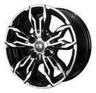 Kit 4 Rodas Aro 15x6 4x108 Escort Preta Diamantada Krmai K61