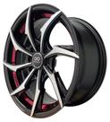Kit 4 Rodas Aro 15x7 Rays CB73 8x100 ET35 Preto c/ Borda vermelha Kit 4 Rodas Aro 15x7 Rays CB73 8x100 ET35 Preto c/ Borda vermelha