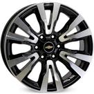 Kit 4 Rodas Aro 16x7 6X139 S10 Preta Diamantada Krmai R79