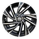 Kit 4 Rodas Aro 17x7 4x108 Golf gti Preta Diamantada Krmai K72