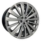 Kit 4 Rodas Aro 17x7 5x100 Grafite Diamantada Corolla GR Krmai S49