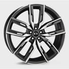 Kit 4 Rodas Aro 17x7 5x108 Ford Preta Diamantada Krmai K67