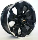 Kit 4 Rodas Aro 17x7 6x139 GM S10 Lt Ltz High Preta Diamantada Krmai S30
