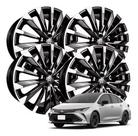 kit 4 Rodas aro 18 Corolla GRS 2025 Preta Borda diamantada kit 4 Rodas aro 18 Corolla GRS 2025 Preta Borda diamantada