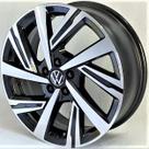 Kit 4 Rodas Aro 18x7 5x112 Virtus 2023 Preta Diamantada Krmai S46