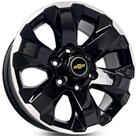 Kit 4 Rodas Aro 18X7 6X139 S10 2021 Preta Diamantada Krmai S30