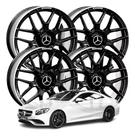 kit 4 Rodas aro 19 Mercedes a45 C63 Preta Brilhante 5x112