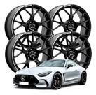 kit 4 Rodas aro 20 Mercedes AMG GT Preta Fosca 5x112