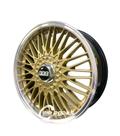 Kit 4 Rodas BBS Ballina Aro 18X6 4X100 Diamante Dourada