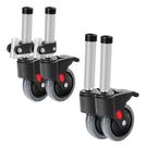 Kit 4 Rodas Frontal E Traseira Cadeira Banho 135kg Sc101b