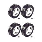 Kit 4 Rodas Plásticas CE35M2 Reposição Tramontina para Carrinho Cortador Grama Dianteira e Traseira