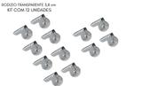 Kit 4 Rodinhas Rodizios Fixos Transparente Rigida para Moveis 38mm