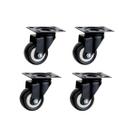 Kit 4 Rodizio Giratório 1.5/8'' S/ Freio Black 30kg - Colson